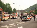 Schwerer Unfall mit Reisebus Lohmar Donrather Dreieck P070
